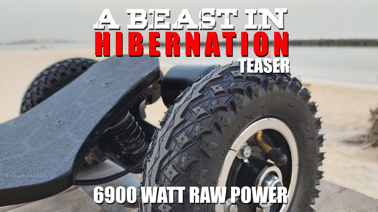 A 6900W All Terrain Board !  'A Beast in Hibernation' - Teaser. #electricsskateboard #ATboard