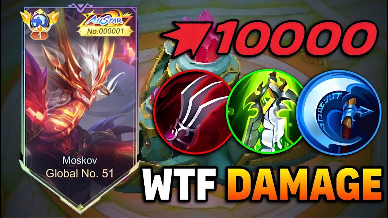 WTF DAMAGE‼️ MOSKOV CRITICAL ONE SHOT BUILD IS BACK!!🔥( CRIT DAMAGE HACK! ) MOSKOV BEST BUILD 2024!