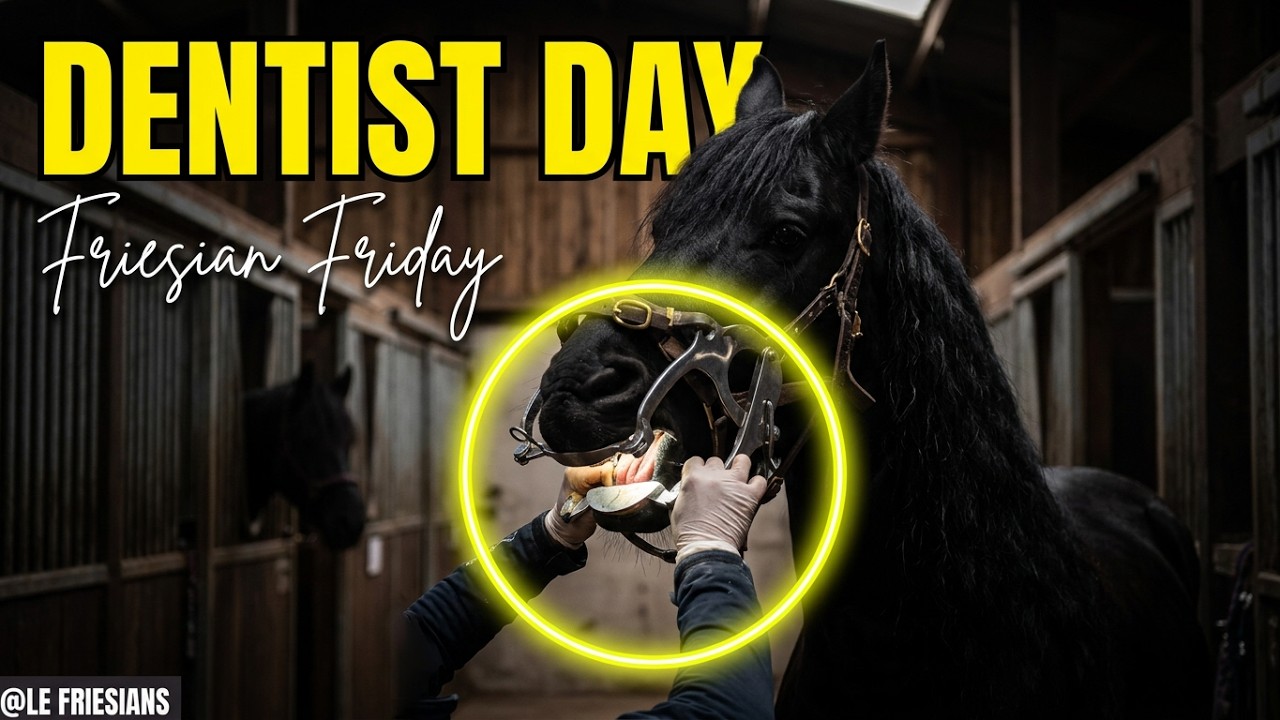 Friesian Friday  Stormy Week, Dentist Visit & Freyja’s Check Up  Contessa, Nero, Sultan & Freyja