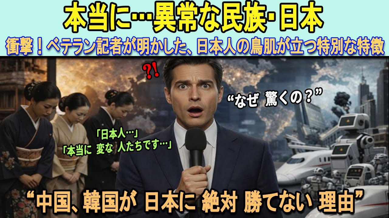 【海外の感動する話】CNN記者が語る世界が驚いた「日本人の3つの特徴」なぜ中国・韓国は追いつけないのか｜海外感動ストーリー｜AI物語｜海外感動秘話