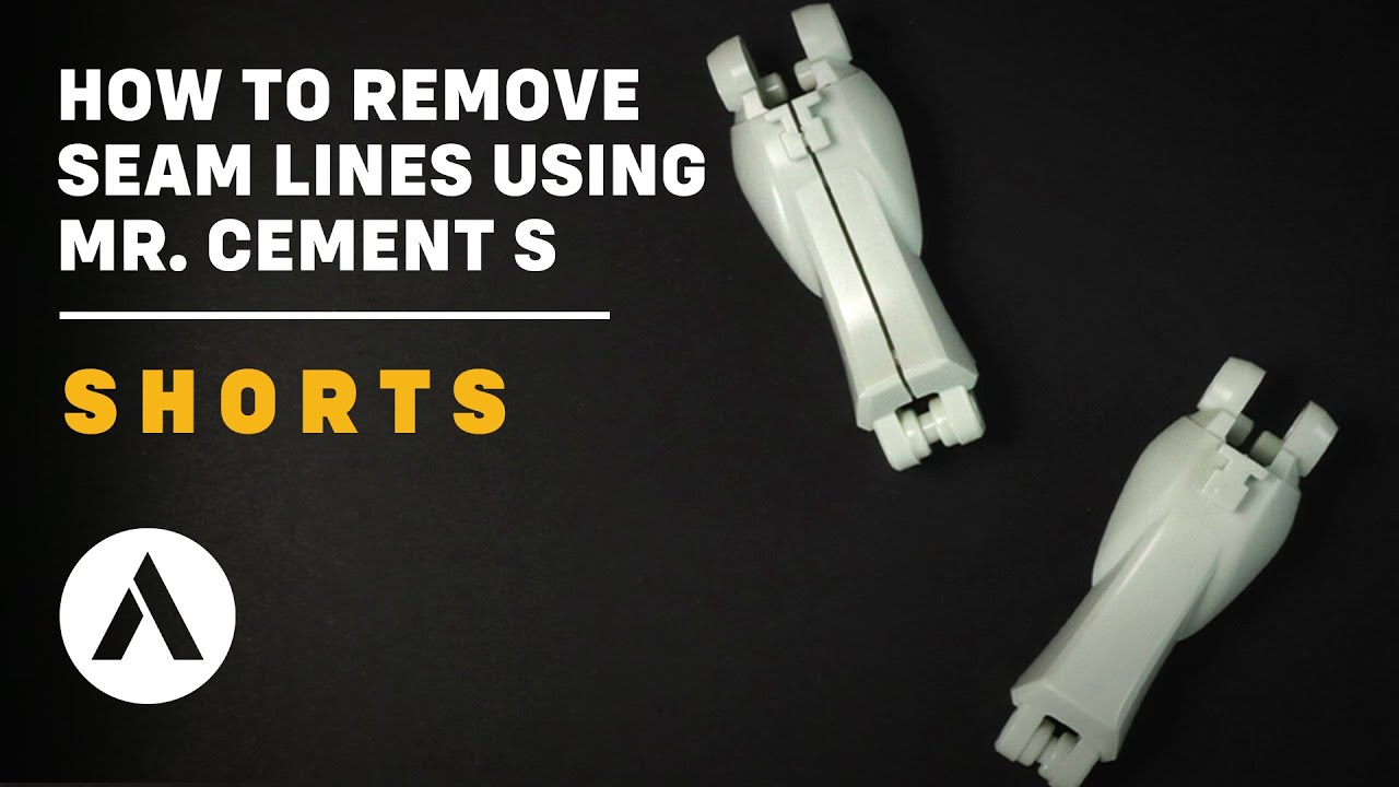 Remove seam lines on your Gunpla  | Quick and easy way using Mr. Cement S | #Shorts
