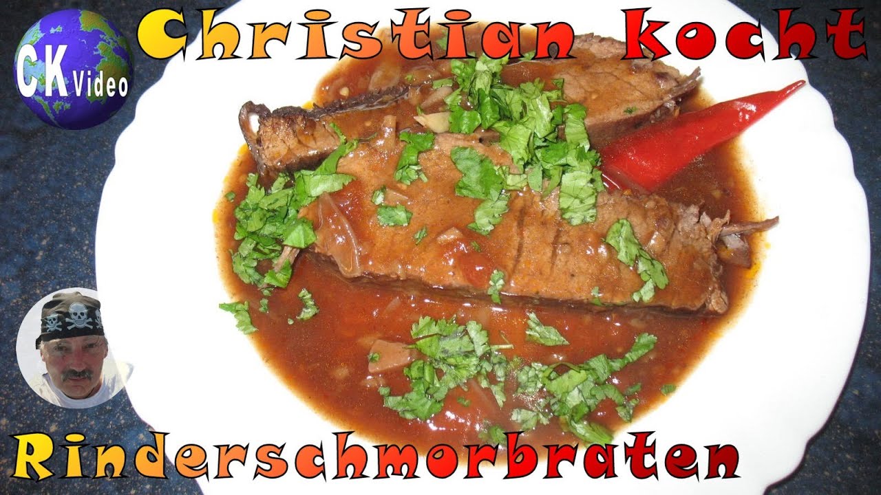 Christian kocht Vlog #25 Rinderschmorbraten in 🍷Rotweinsauce🍷 mit Schalotten, Peperoni und Koriander