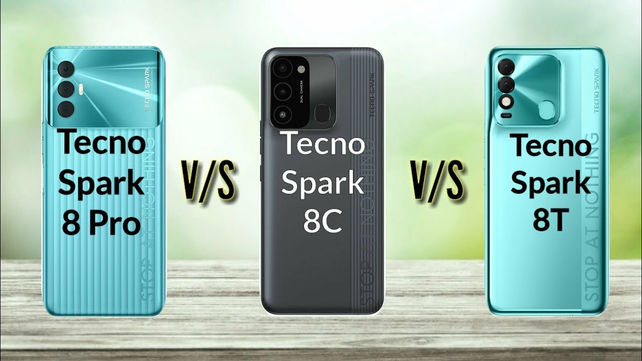 Tecno Spark 8 Pro Vs Tecno Spark 8C Vs Tecno Spark 8T | Full Comparison | SB Tech