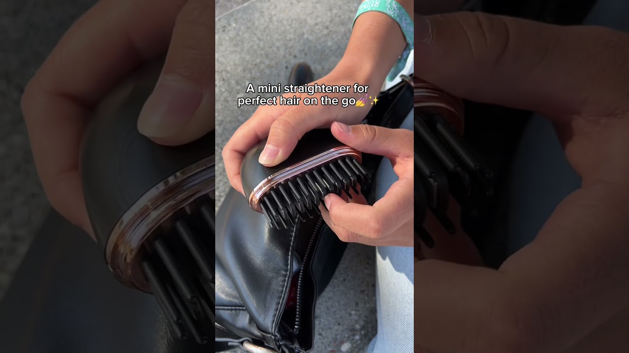 I love this mini straightener 🩷💅🏼 #hair #hairhacks #straighthair #haircare