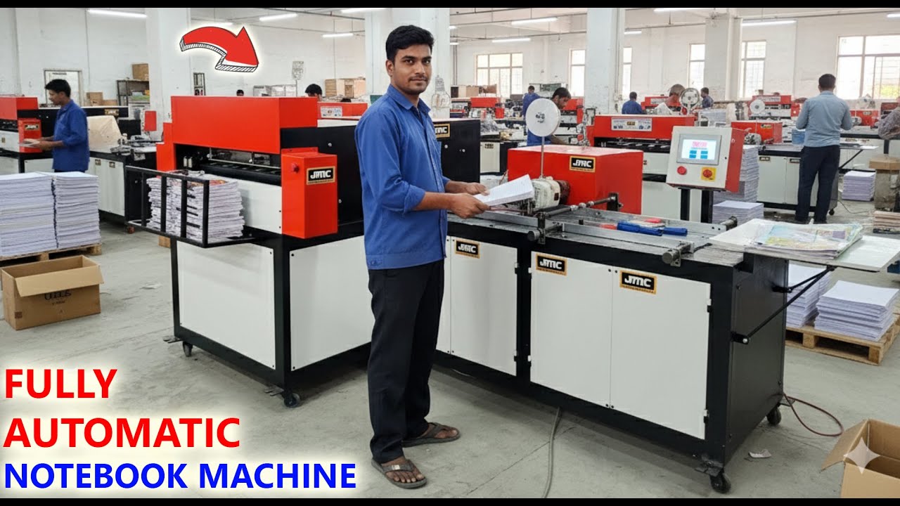 Semi Automatic Notebook Making Machine price in India #call08360540277