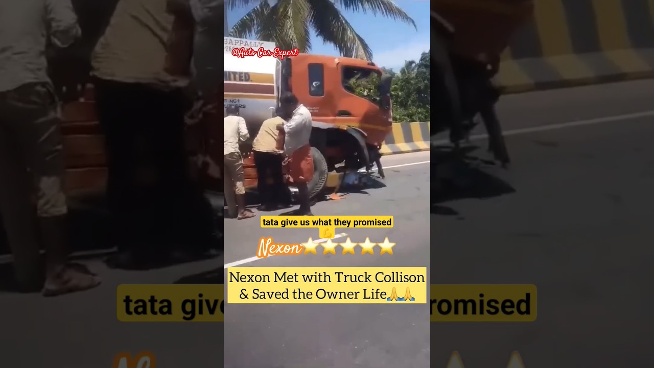 tata Nexon accident #tatamotors #tatanexon #accidentnews #maassbrothers #truck #5star #globalncap