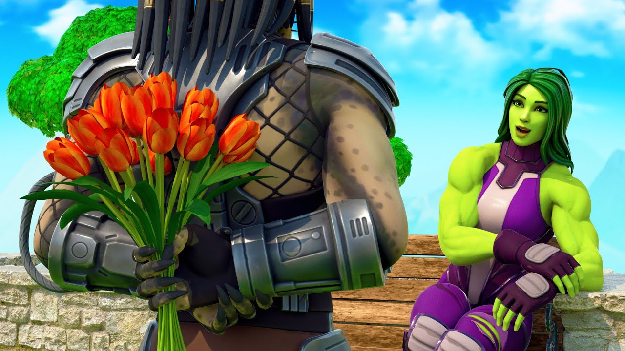 SHE-HULK and PREDATOR LOVE TO HATE.... ( Fortnite Roleplay )