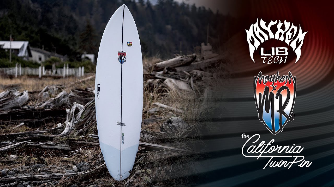 MR X MAYHEM CALIFORNIA PIN | LIB TECH SURFBOARD