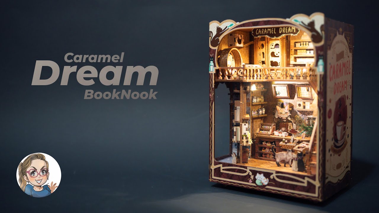Caramel Dream Shop DIY Book Nook Kit | QUICK Build & Sweet Miniature Crafts | Beginner Friendly