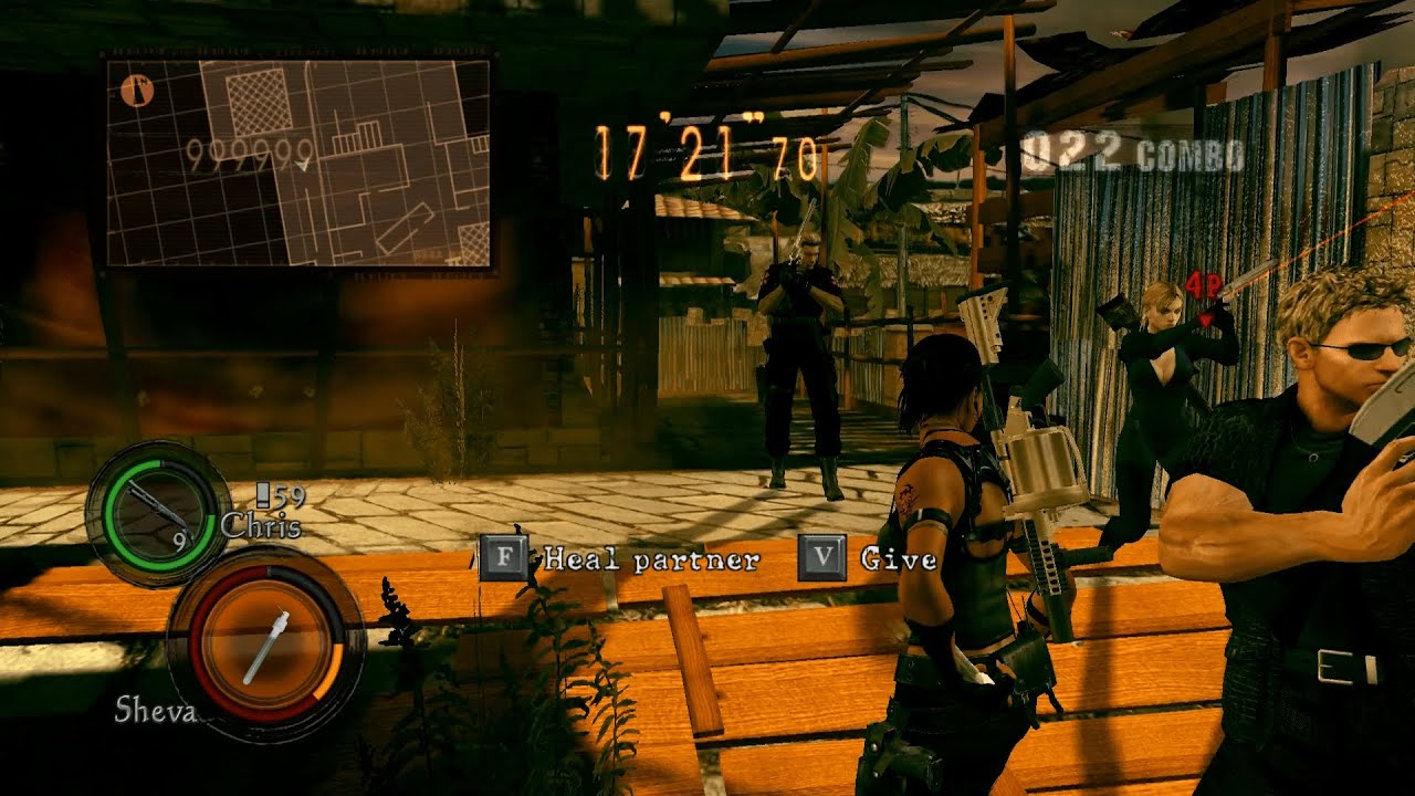 Resident Evil 5 - BossMania - No Mercy - Public Assembly - 4 Players - 400 Kills