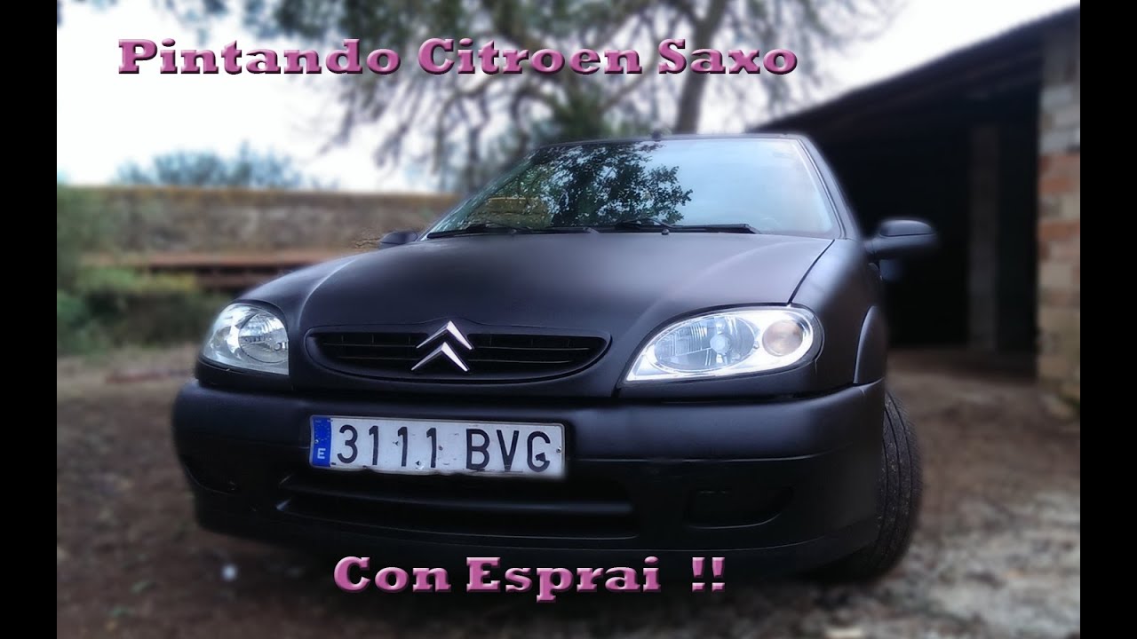 Pitando citroen saxo,con esprai-Negro mate
