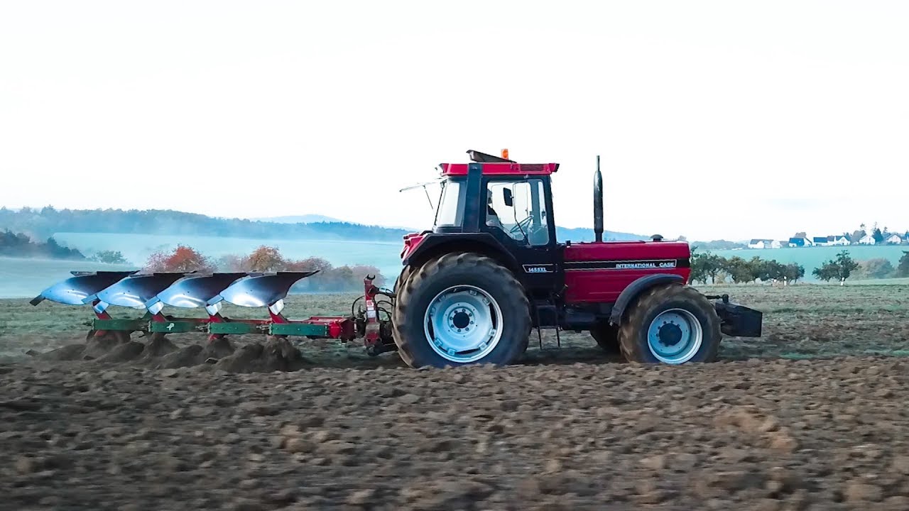 Ein Tag Pflügen  - Case IH 1455 XL Turbo Sound - Farmvlog