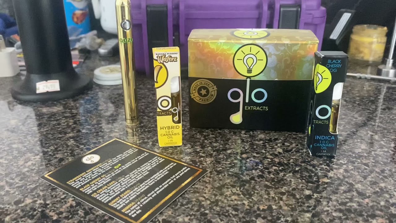 New Glo carts  [Banana pudding wafers Hybrid and Black Cherry OG Indica]
