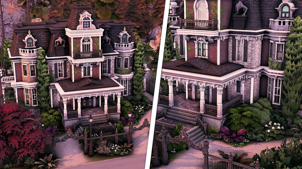 Вампирский особняк с привидениями и секретным подвалом | The Sims 4 Быстрая сборка