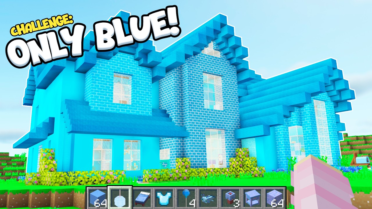 I can only Build with BLUE in Minecraft