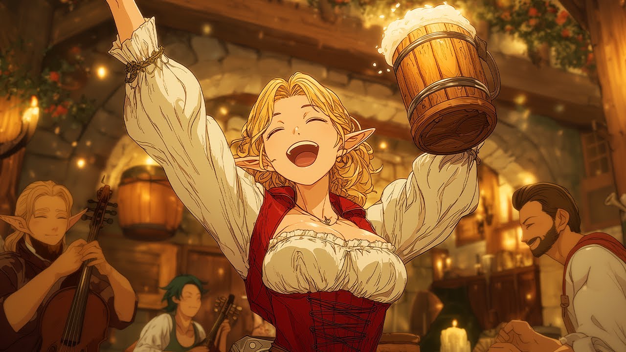 Fantasy Medieval Tavern Ambience | Medieval Music for Relax & RPG & Study