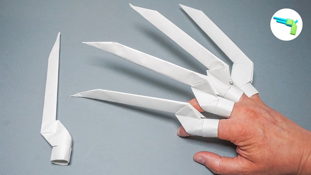 Papierkrallen basteln Anleitung | Papier Krallen basteln  | Papier Waffen | Krallen wie Wolverine