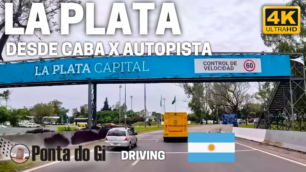 VIAJE de BUENOS AIRES a LA PLATA x autopista SIN CORTES tiempo real 4k #driving TOUR ARGENTINA