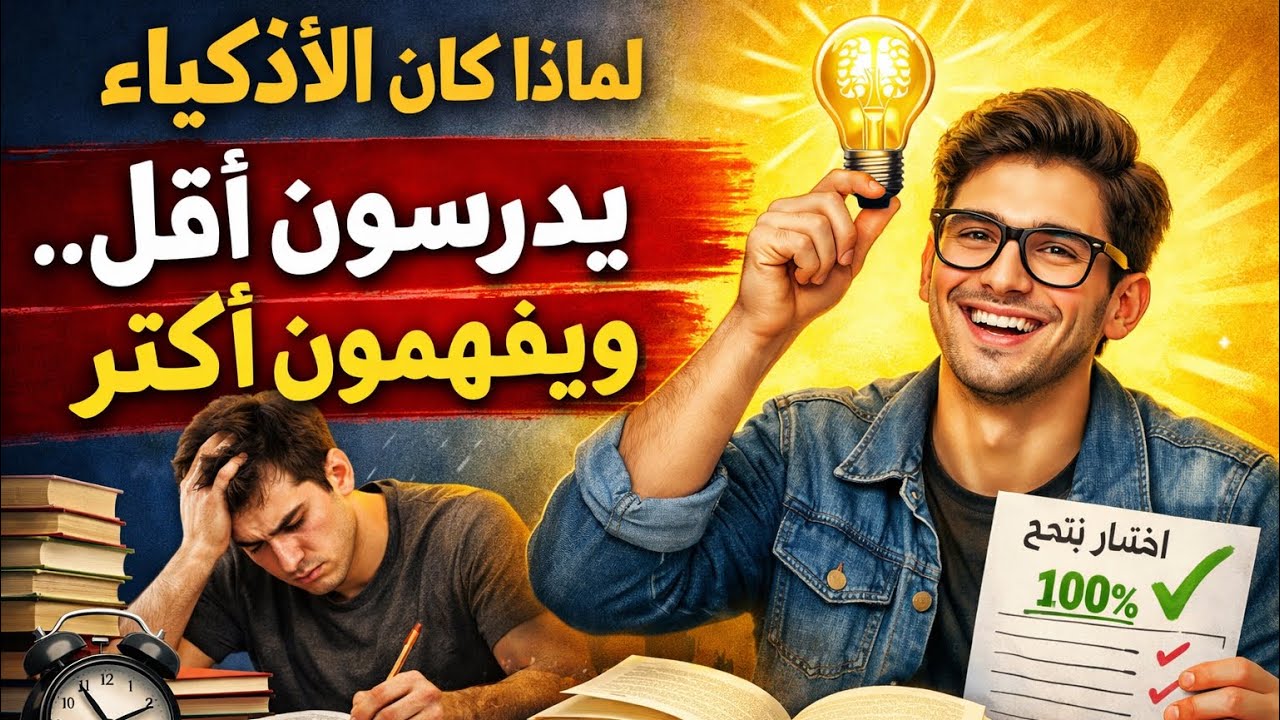 لماذا يدرس الأذكياء أقل… ويفهمون أكثر؟ (السر الذي لا يُقال)