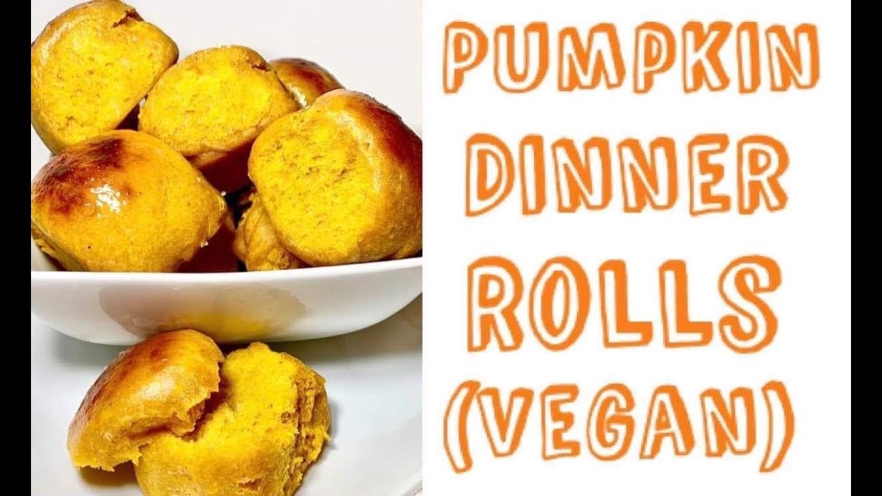 Pumpkin Dinner Rolls for Thanksgiving | Vegan