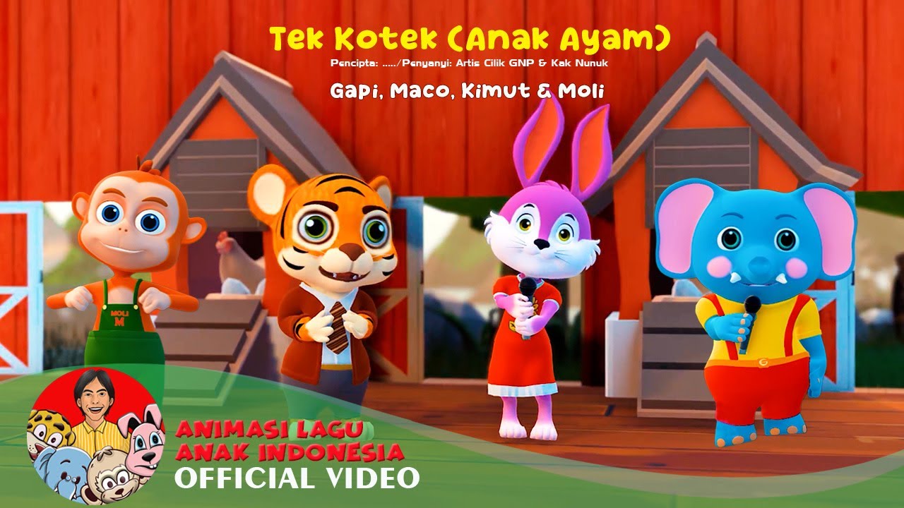 Tek Kotek (Anak Ayam) – Gapi Maco Kimut Moli | Lagu Animasi Anak Anak 2025