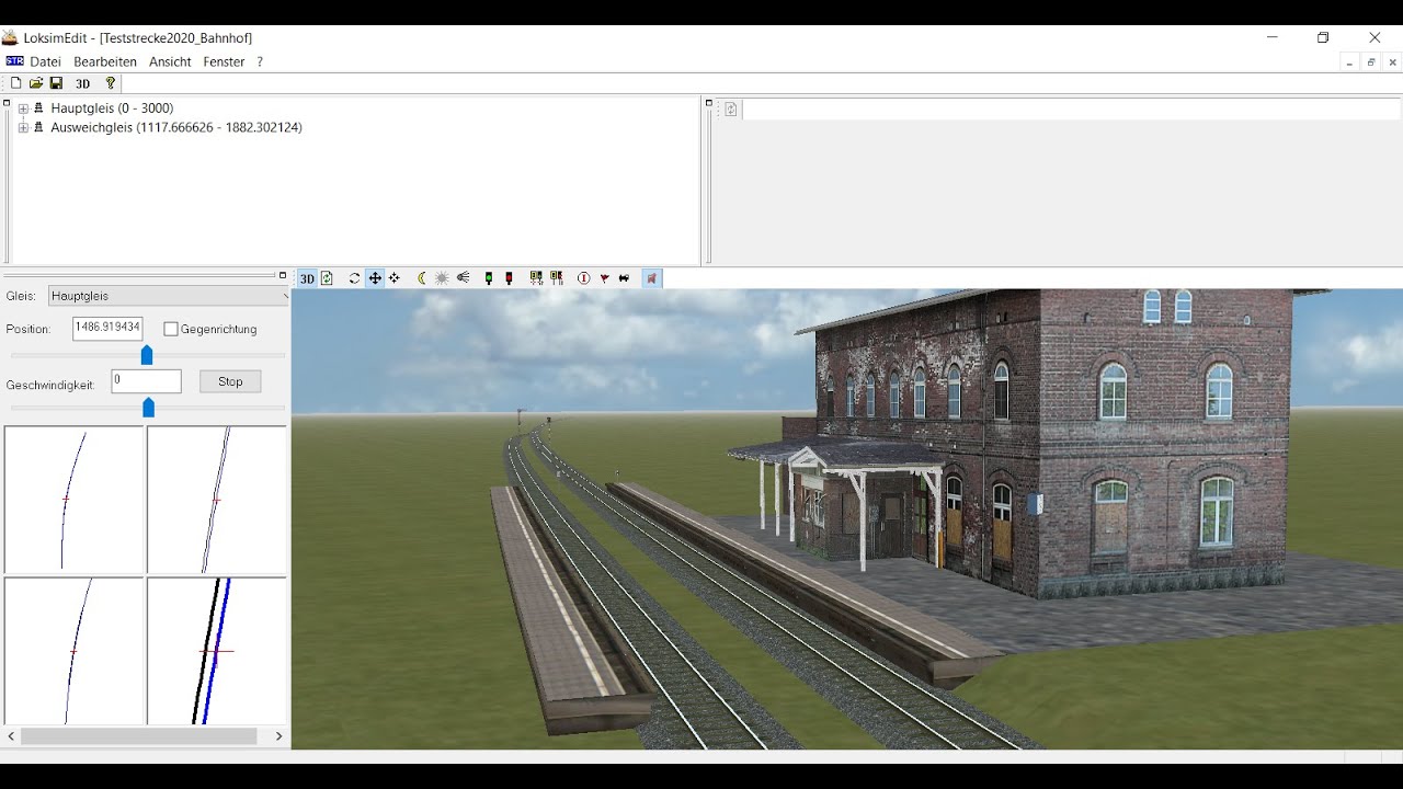 Vorsignale, Kombisignale, Ausfahrsignale, Bahnhofsgebäude-Loksim3D Streckenbau Tutorial #6