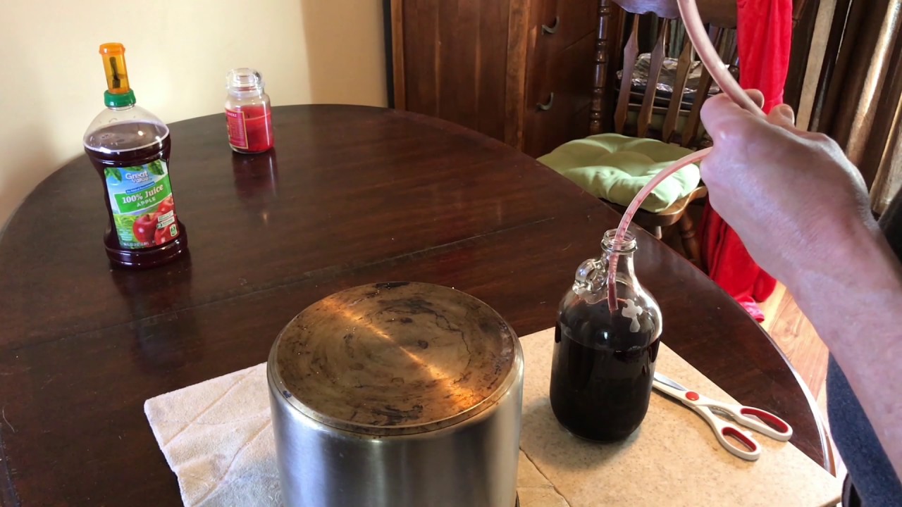 Racking homemade wine with a DIY wine siphon!!