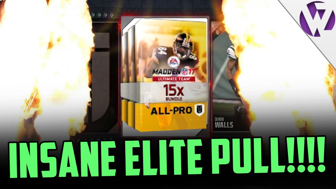 INSANE ELITE PULL! - HOW TO GET 15 ALL PRO PACKS!! - MADDEN 17 ALL PRO BUNDLE PACK OPENING