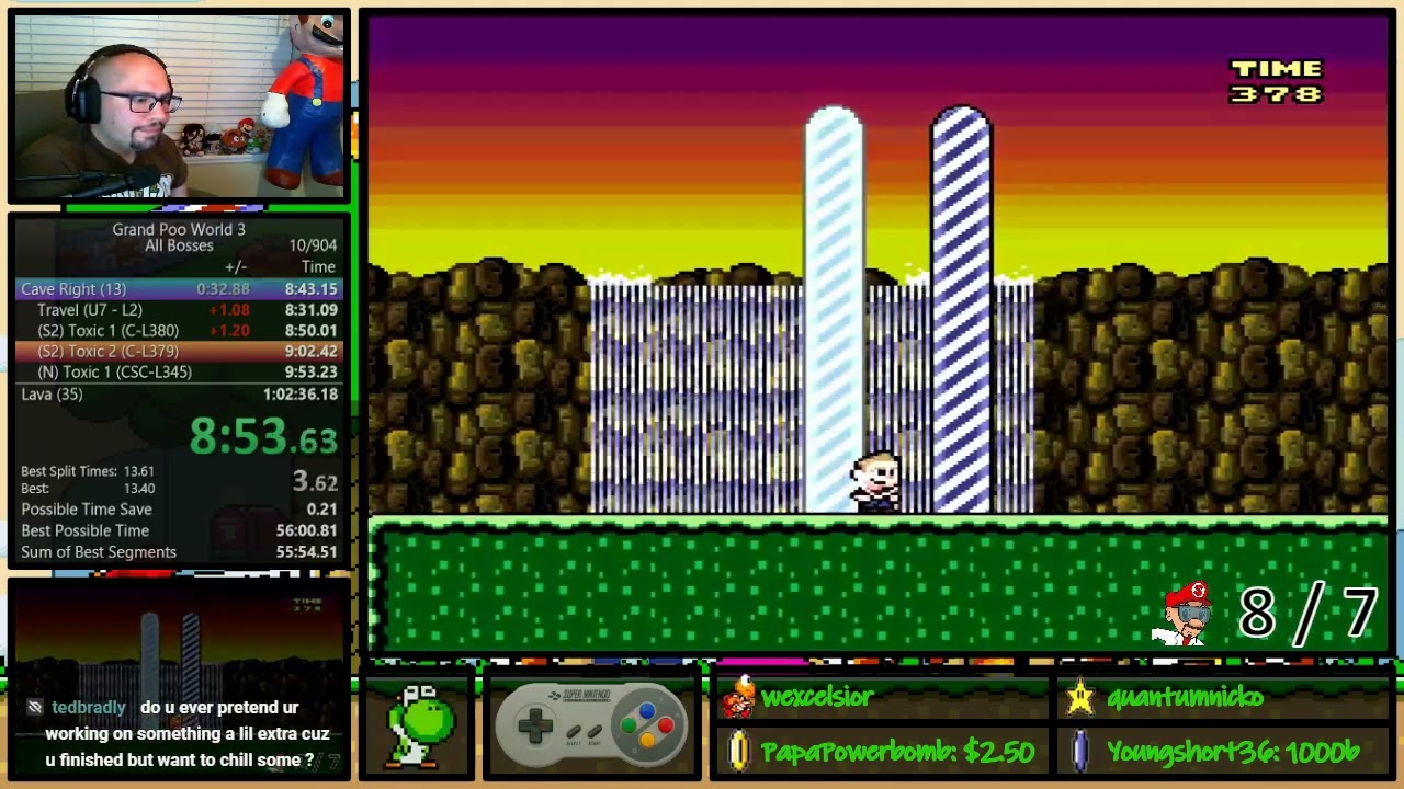 GPW3 | Grand Poo World 3 All Bosses PB In 1:01:08 (WORLD RECORD!)