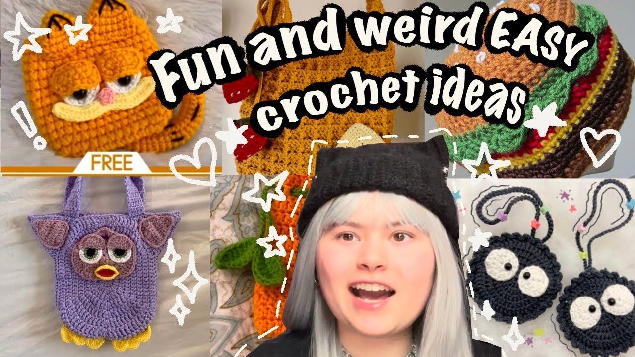 50 WEIRD/CUTE easy crochet pattern ideas💡(beginner/advanced levels)