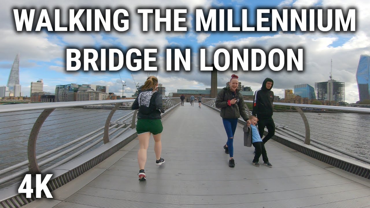 Walking Over The AMAZING Millennium Bridge in LONDON | 4K Walk