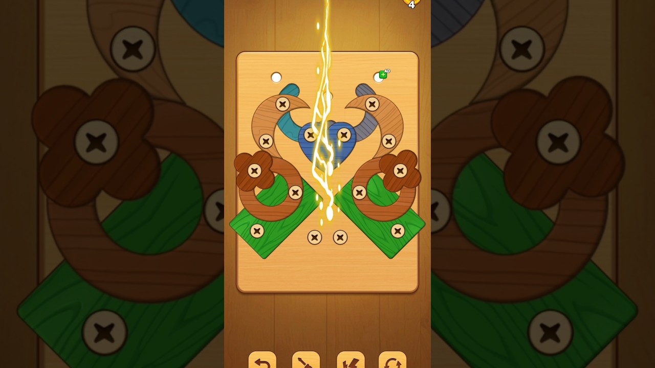 Screw Nuts level 53 Wood Nuts and Bolt Entertainment Gameplay #shortvideo #puzzle