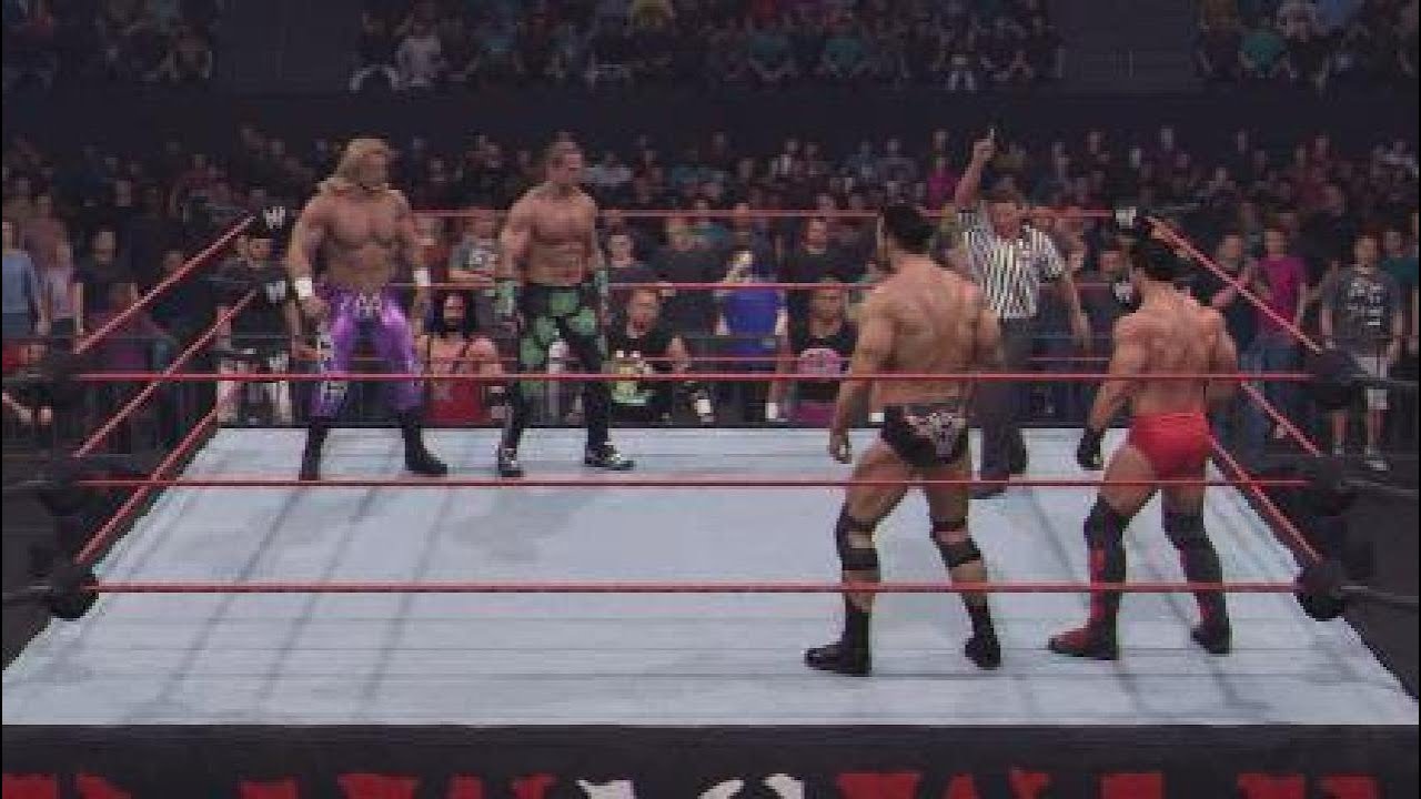 WWE 2K26 RAW IS WAR DX против Рока и Кена Шэмрока