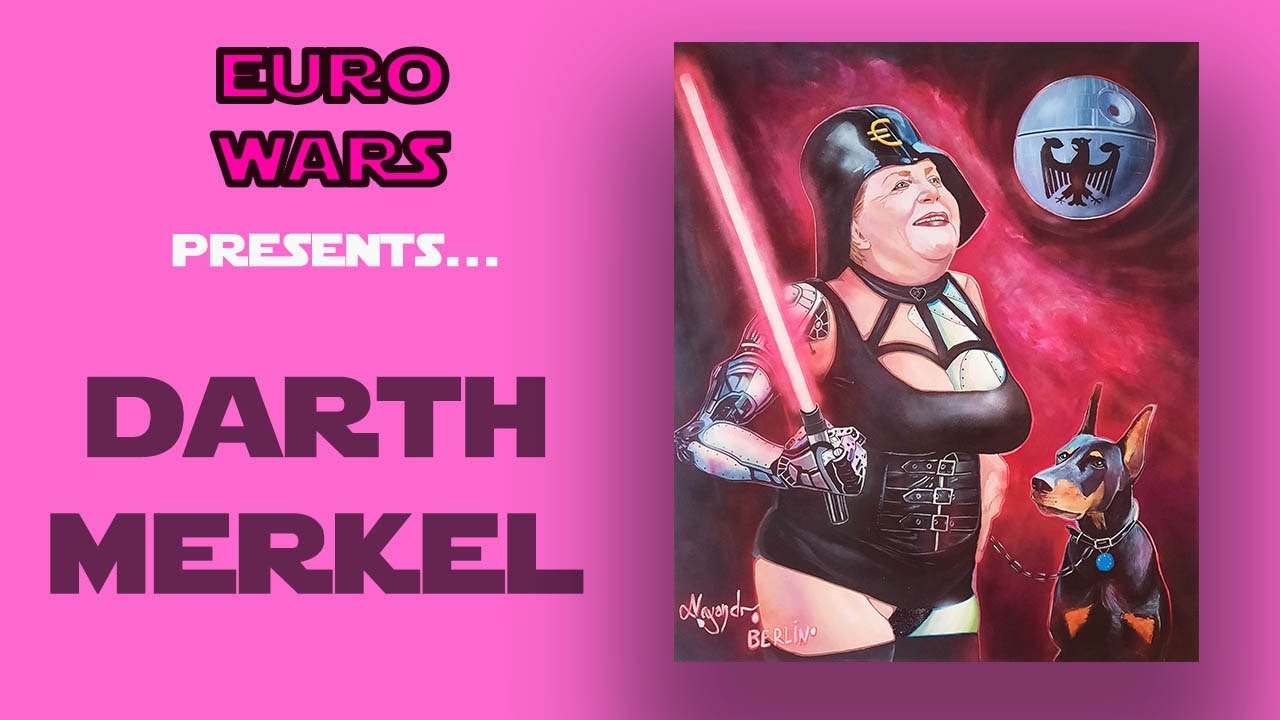 DARTH MERKEL in EUROWARS -  acrylic painting by AlejandroBerlino