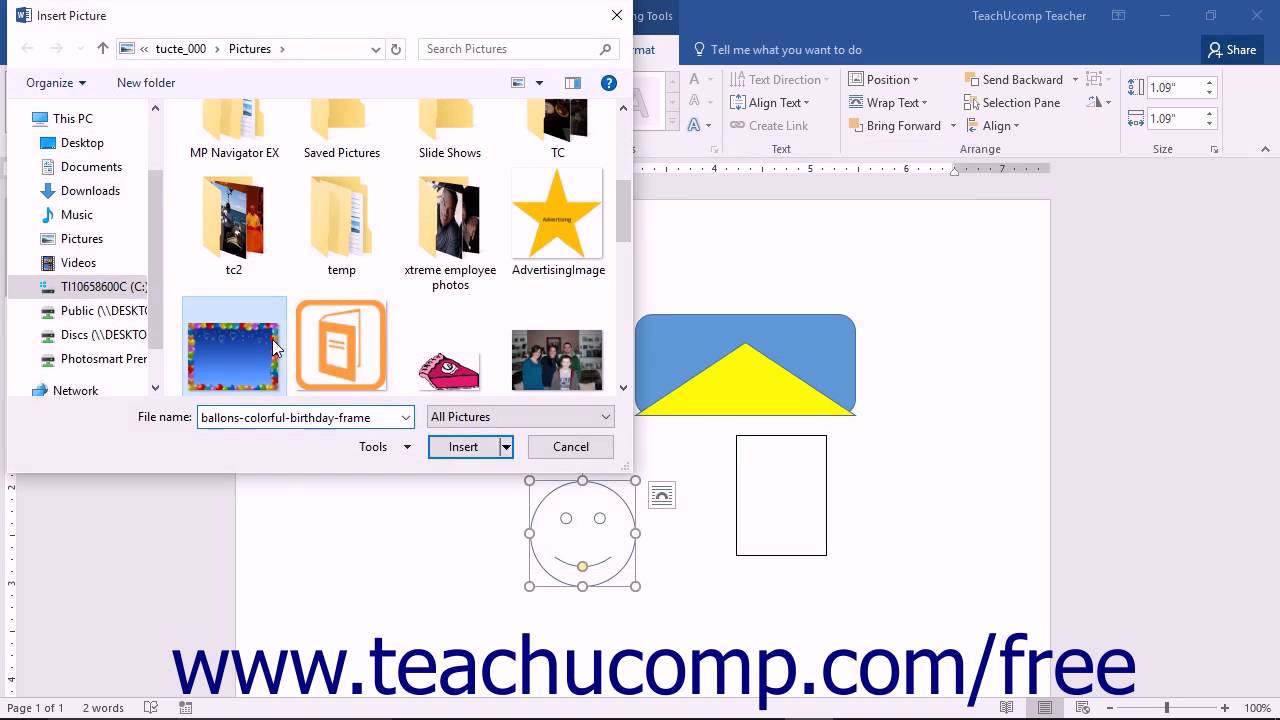 Word 2016 Tutorial Formatting Shapes Microsoft Training