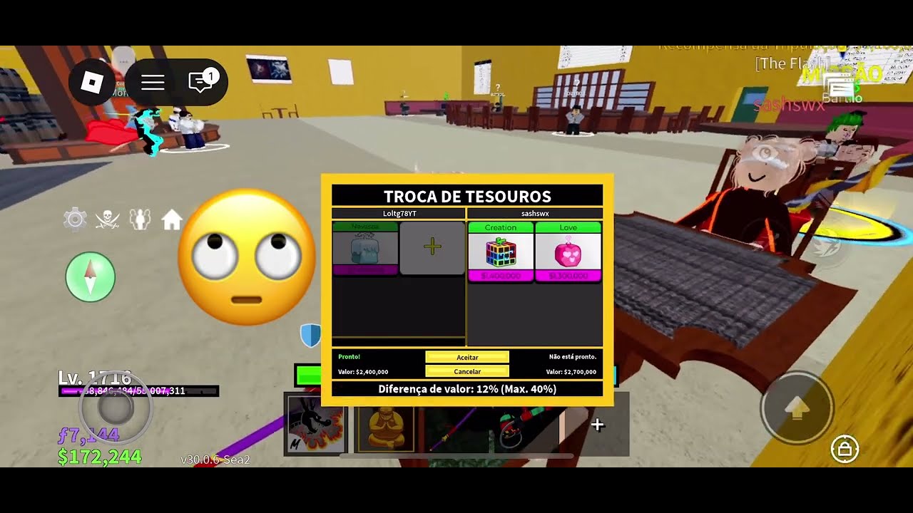 Trading VENOM in blox fruits