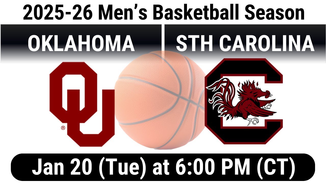 2026 Jan 20 MBB Oklahoma OU Sooners vs South Carolina Gamecocks 2025 26 Men's Basketball 20260120