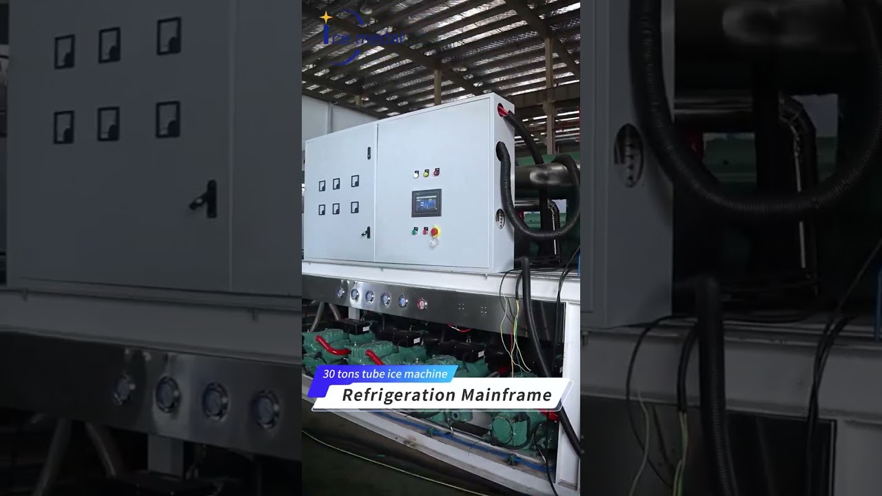 Spanish customer's 30-ton solid tube ice machine. Take a look at its performance during debugging.