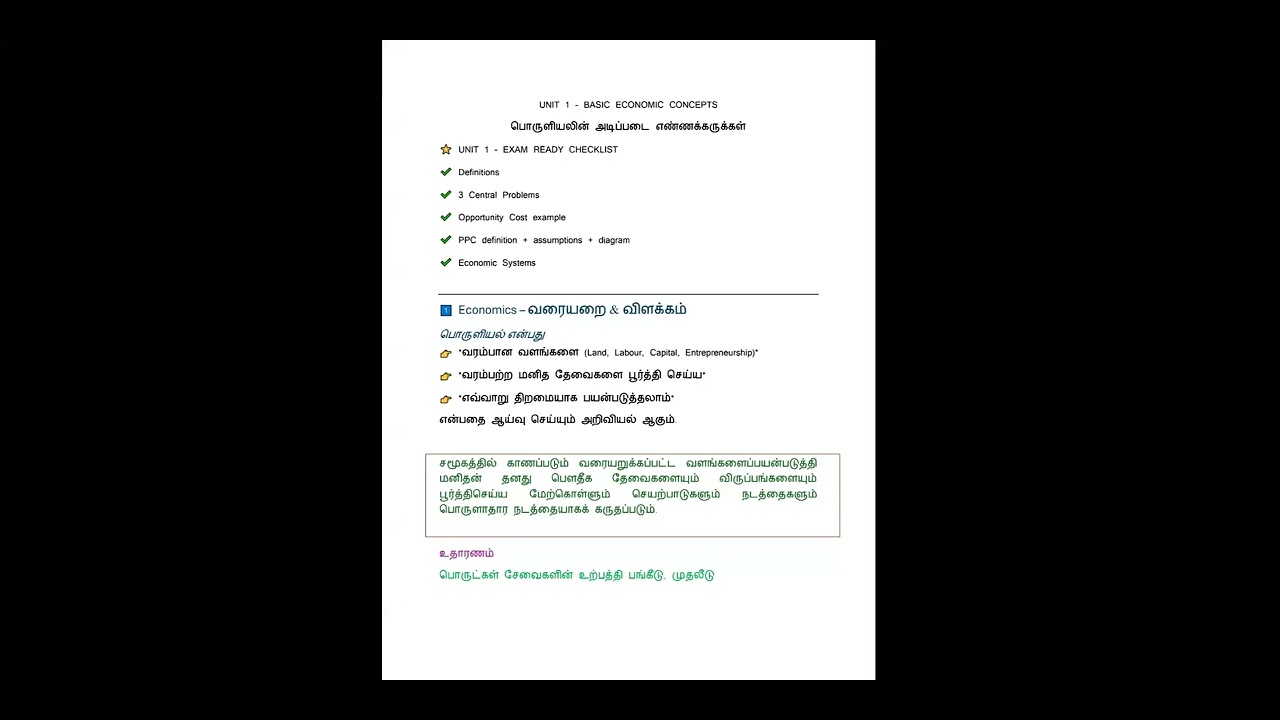 A/L Economic Tamil Medium Session 02