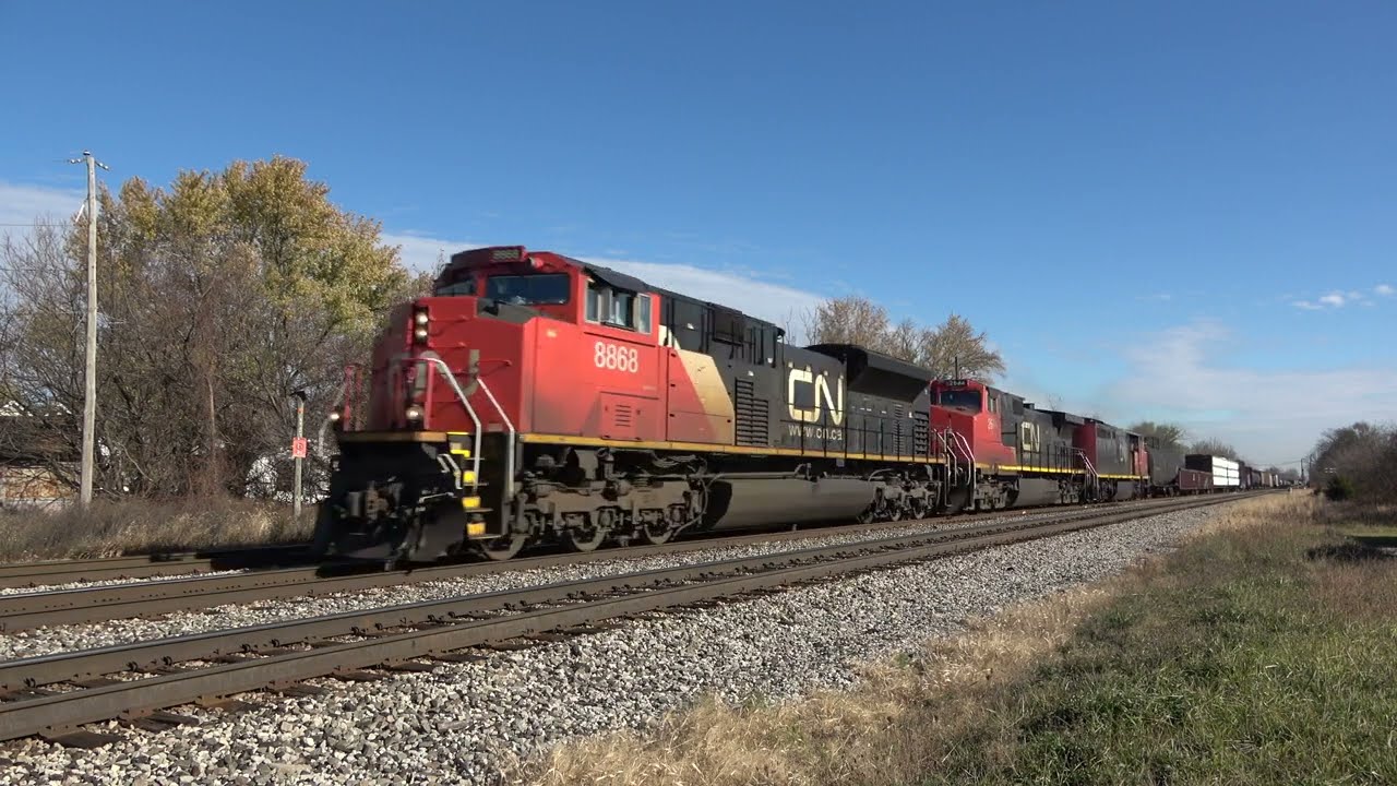 CN Junk Train w/ Barn On It's Last Run
