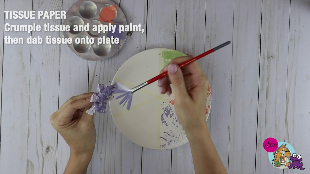 Painting Technique How To: Texture  | Paint Your Own Pottery | glaze Pottery Studio