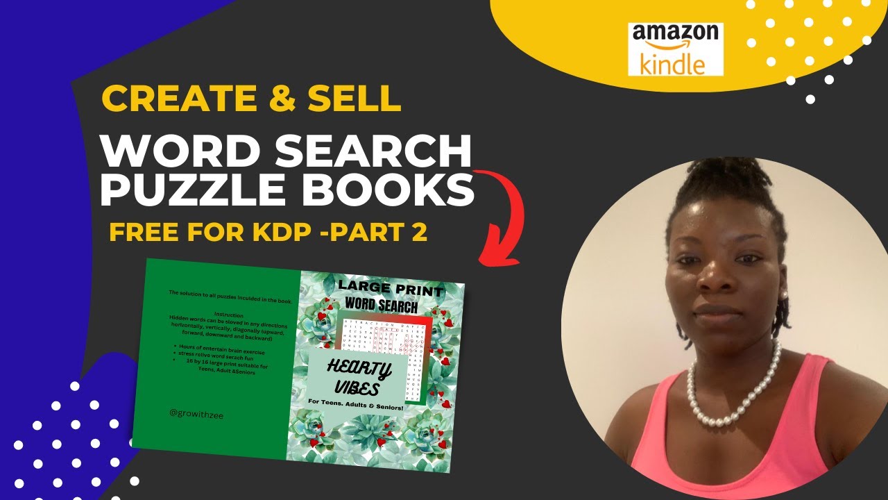 How to Create a Word Search Puzzle In Canva with ChatGPT For Amazon KDP - (Part 2) Cover  Design.