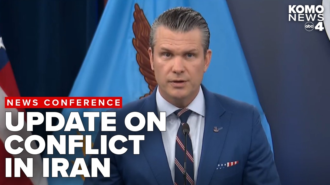 Defense secretary gives live update on conflict in Iran