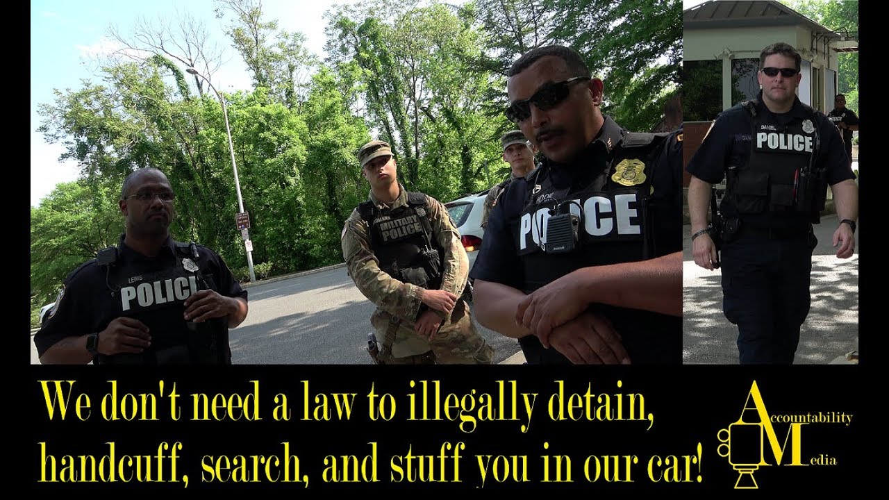 Illegally detained, handcuffed, searched- Joint Base Myer-Henderson Hall