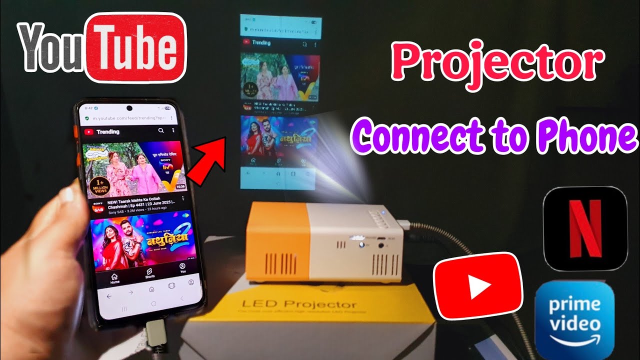 How To Connect Projector To Mobile Phone | projector connect kaise kare | projector connect kare