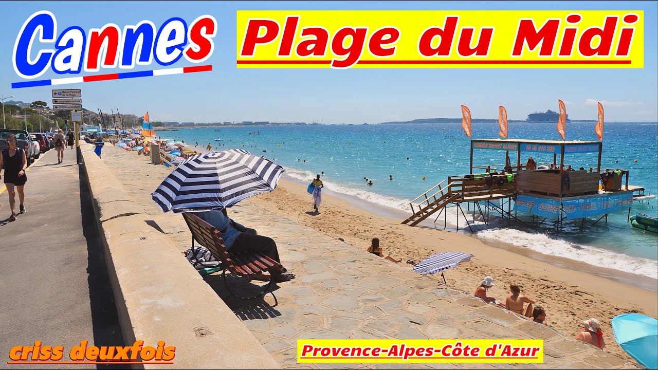 Cannes ; Plage du Midi ; Côte d'Azur ; Le Long de La Plage ; Provence ; Alpes Maritimes ; France