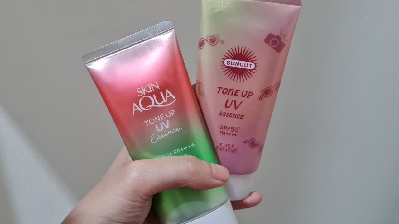 Comparing Rose Toneup UV Eseence From Skin Aqua And Kose Suncut, Which One Is Better?