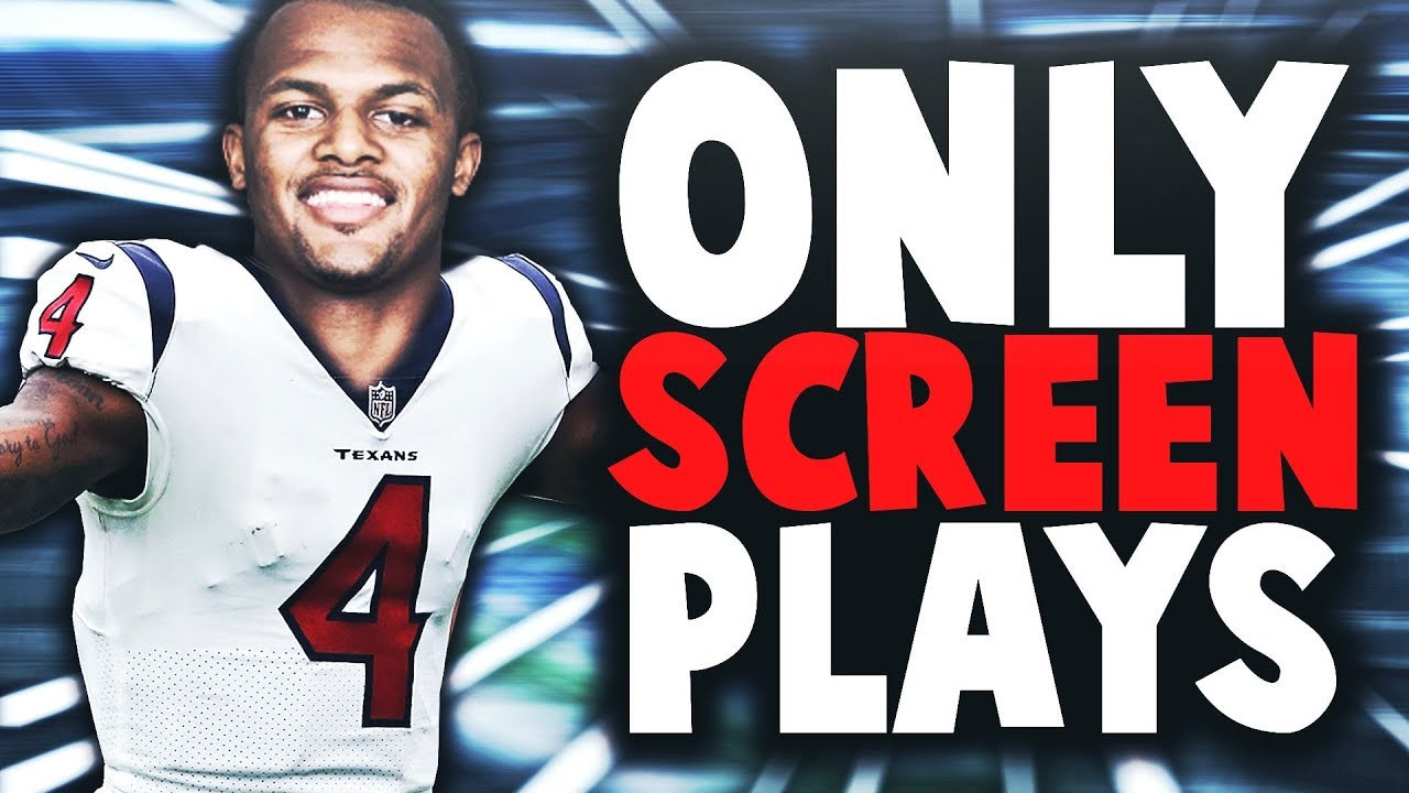I PLAYED AN *ENTIRE* GAME ONLY RUNNING SCREEN PLAYS... Madden 18 Challenge