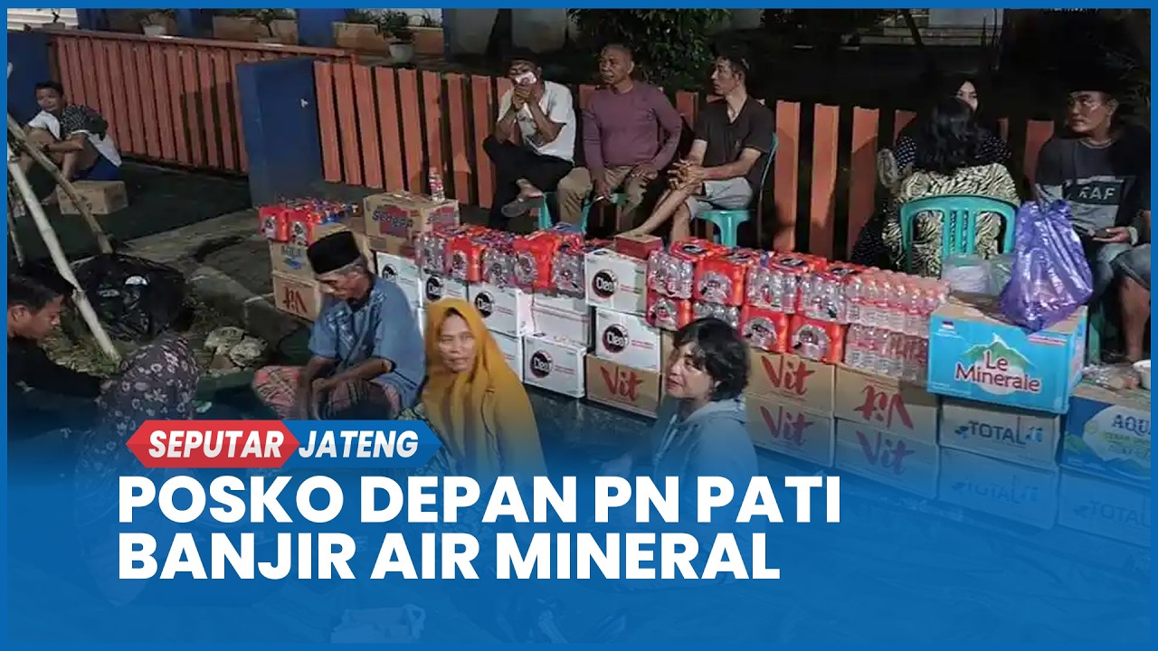 Ratusan Dus Air Mineral Padati Depan Pengadilan Negeri Pati Jelang Sidang Botok dan Teguh