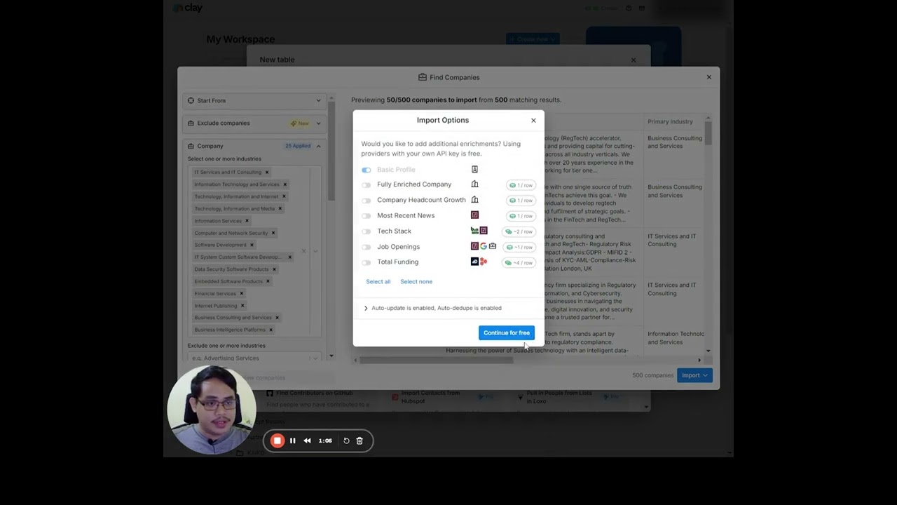 How to Build a Company List on CLAY